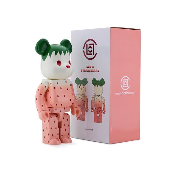 BEARBRICK X CLOT Summer Fruits Snow Strawberry 1000% Be@rbrick Be@r Brick Bear - Picture 4 of 5